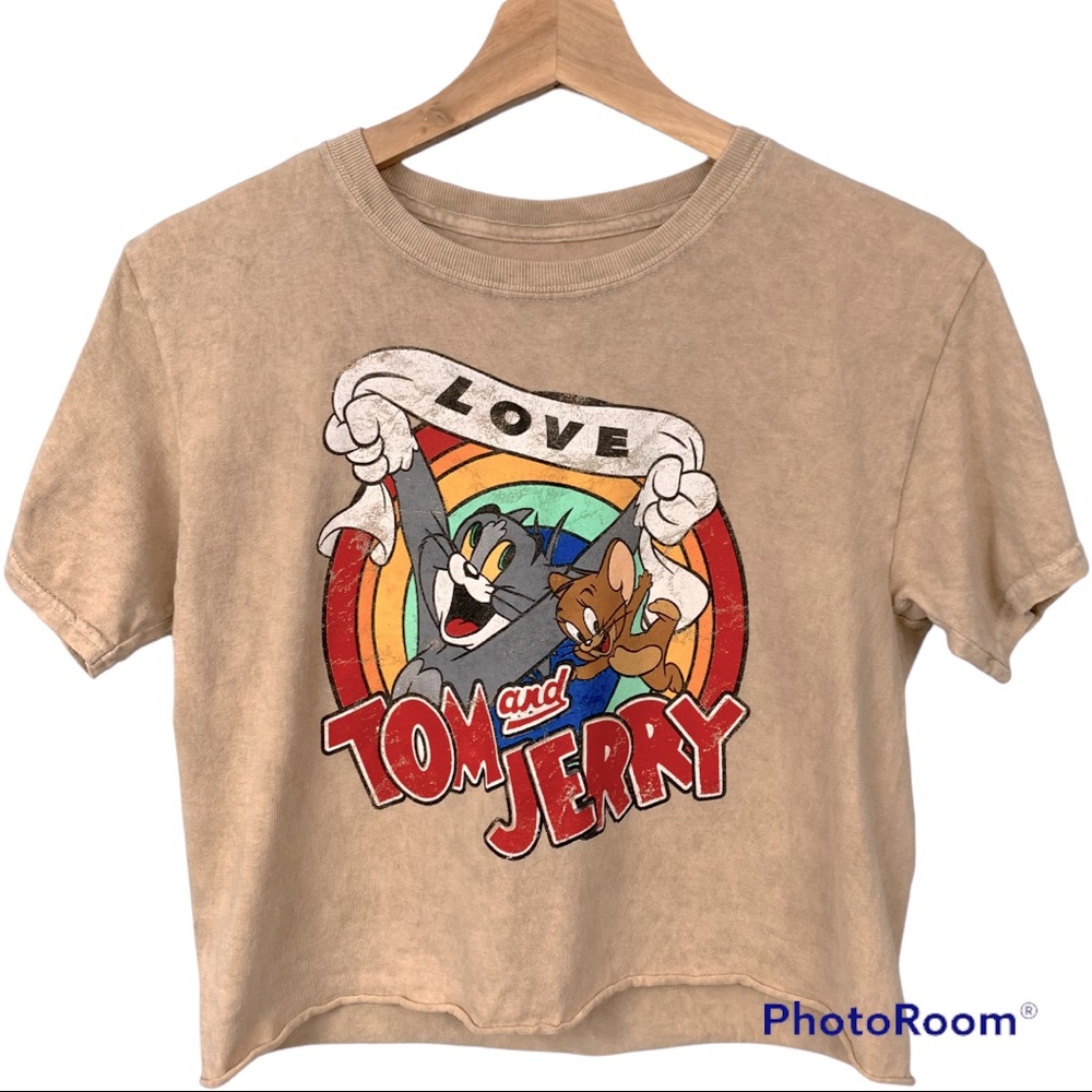 Tom and Jerry Tan Crop Top